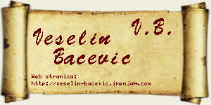 Veselin Bačević vizit kartica
